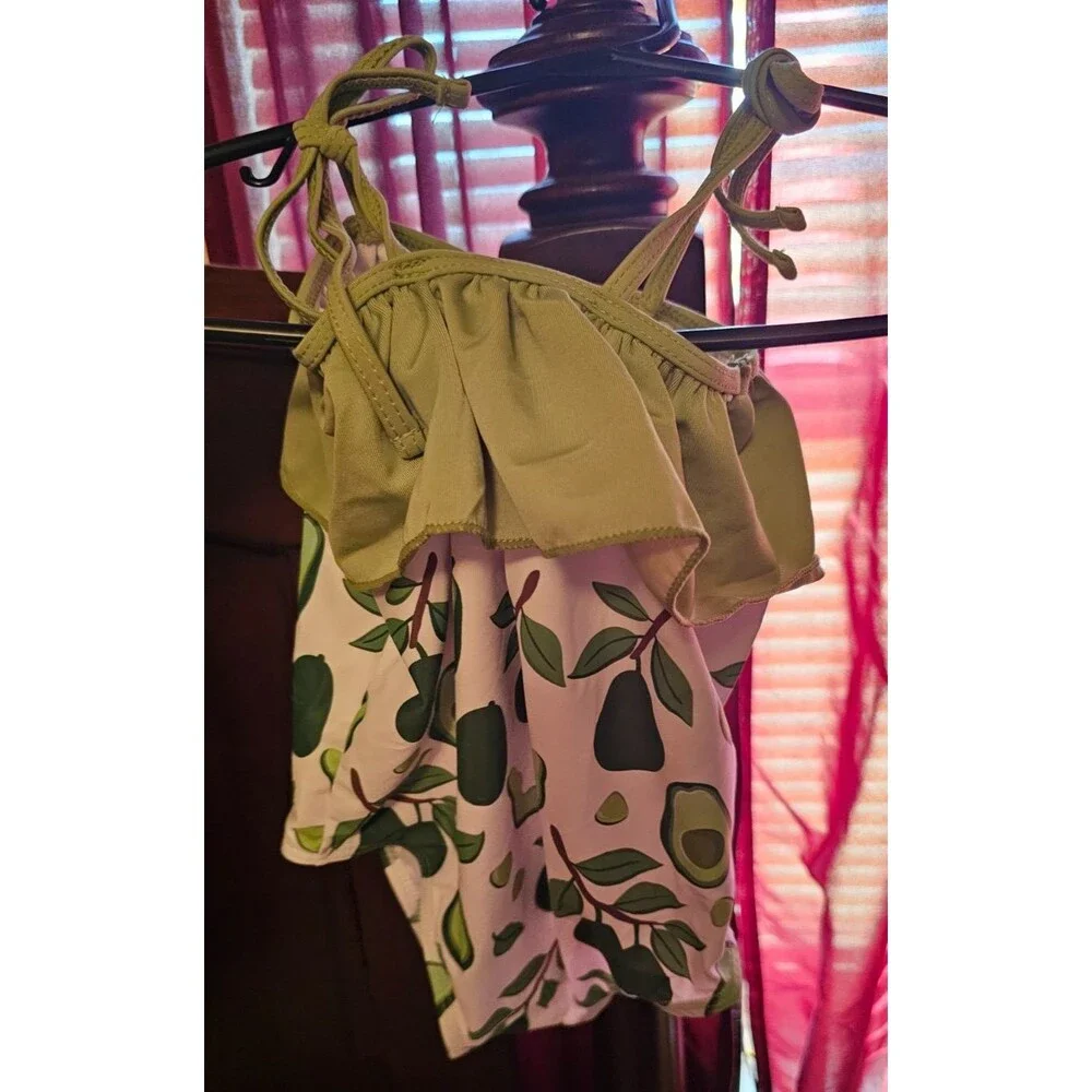 Avocado toddler swimwear and hat Multiple Sizes 2T, 3T, 5T NEW